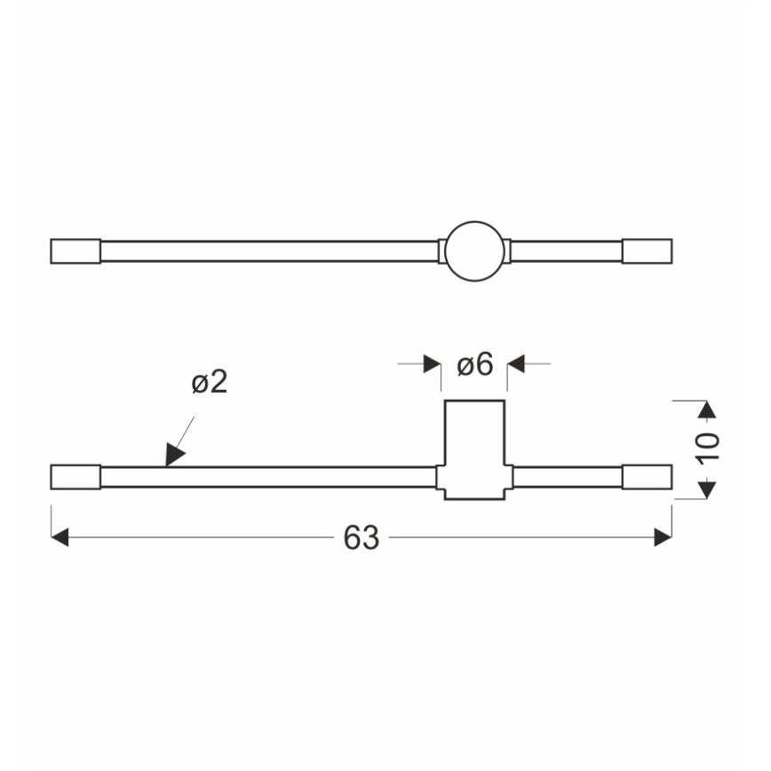 LED-wandlamp BATUTA LED/14W/230V goud