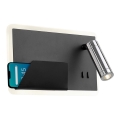 LED Wandlamp BOARD LED/7,8W/230V + LED/3W zwart/glanzend chroom