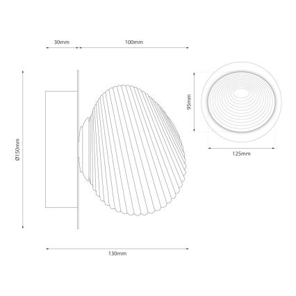 LED-wandlamp BOLLA LED/3W/230V goud/rookbeige