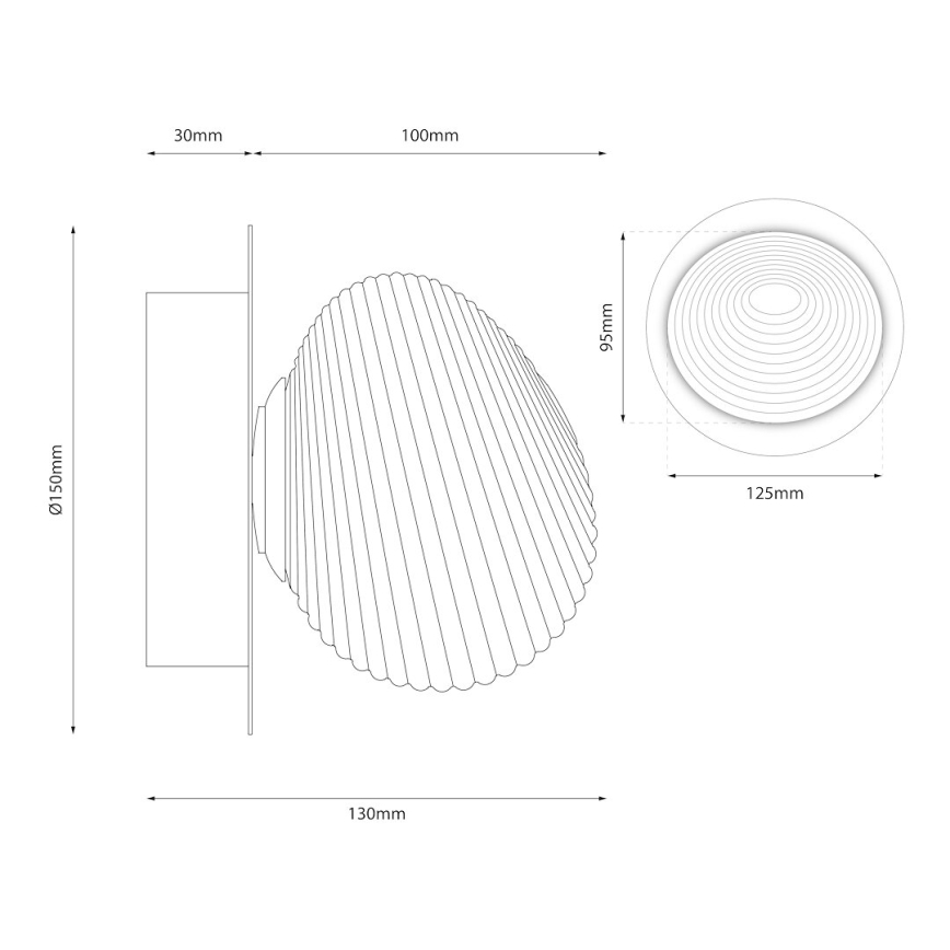 LED-wandlamp BOLLA LED/3W/230V goud/rookbeige