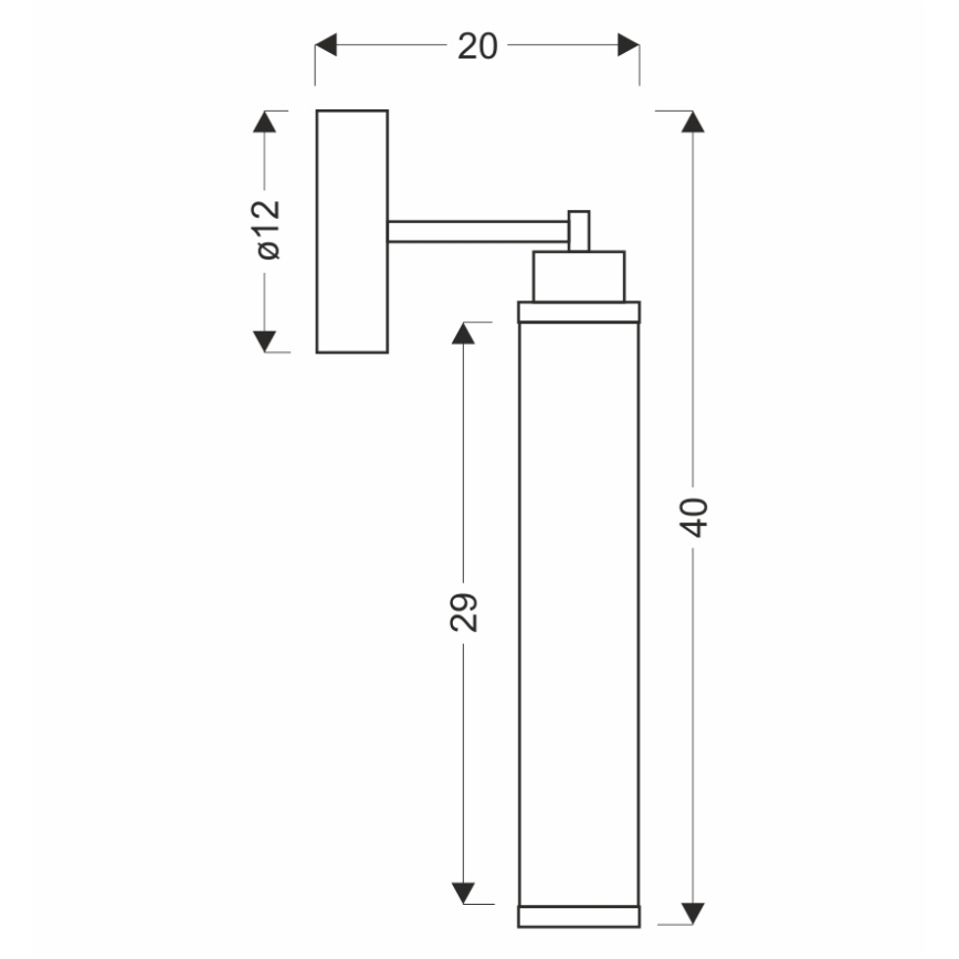 LED wandlamp CORTE LED/10W/230V zwart
