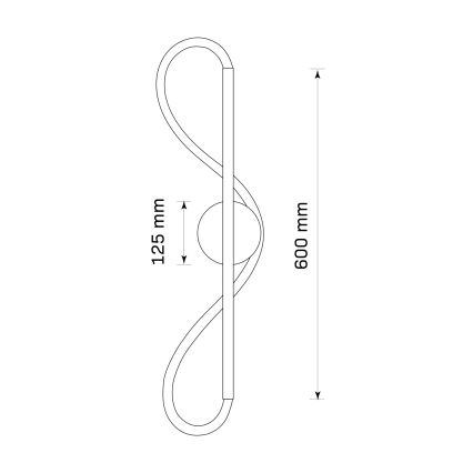 LED-wandlamp EMMA LED/19W/230V goudkleurig