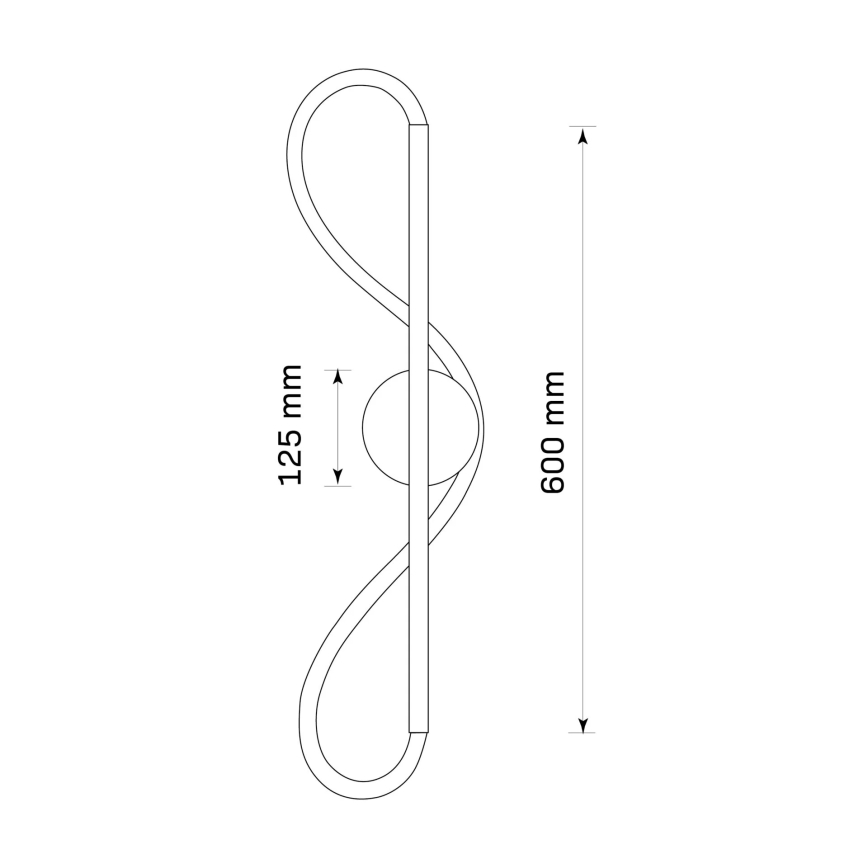 LED-wandlamp EMMA LED/19W/230V goudkleurig