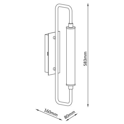 LED-wandlamp FELICJA LED/14W/230V 4000K zwart
