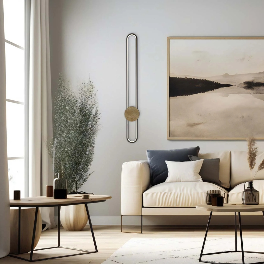 LED-wandlamp FLORENTYNA LED/24W/230V 4000K zwart/beige