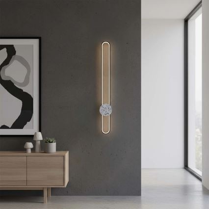 LED-wandlamp FLORENTYNA LED/24W/230V 4000K zwart/wit