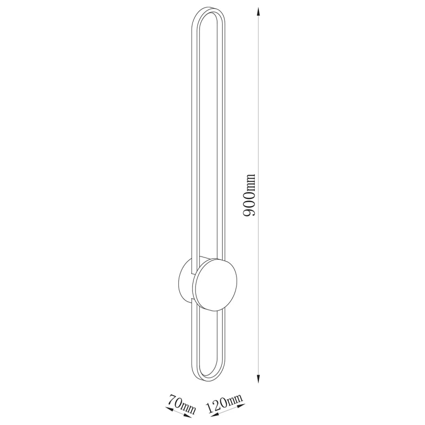 LED-wandlamp FLORENTYNA LED/24W/230V 4000K zwart/wit