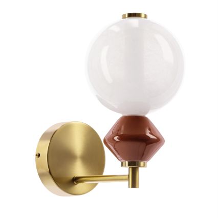LED-wandlamp FLORES LED/7W/230V goud/bruin