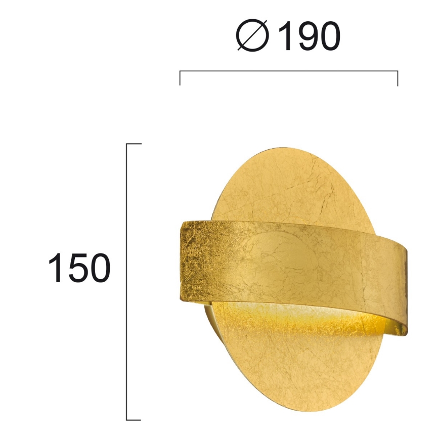 LED-wandlamp KOBEN LED/11W/230V goudkleurig