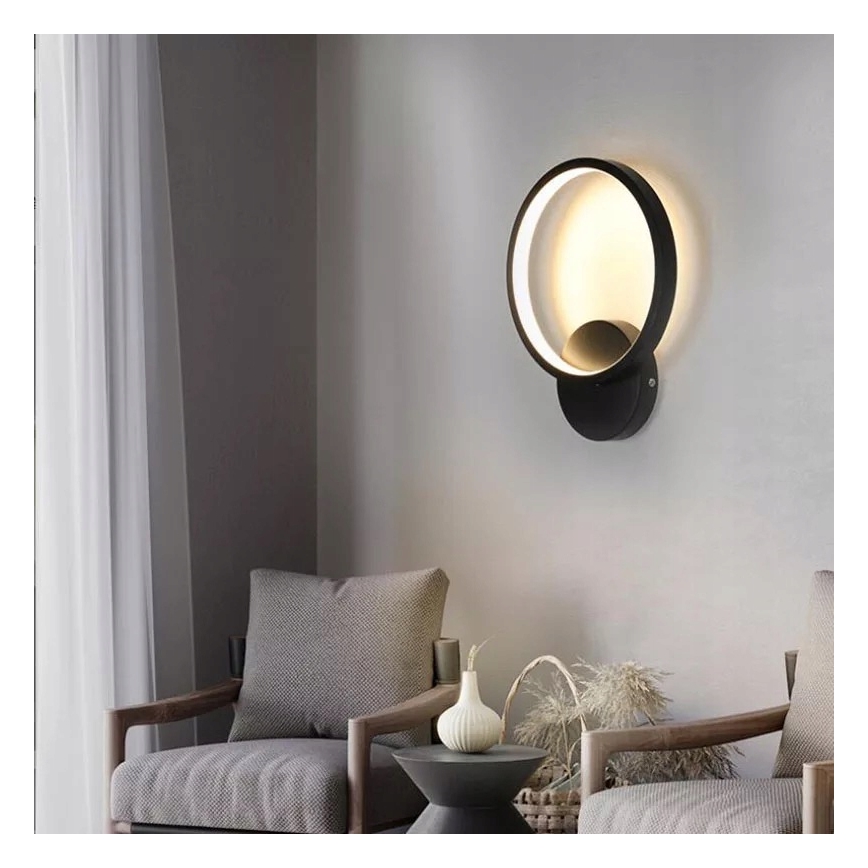 LED-wandlamp LED/14W/230V zwart