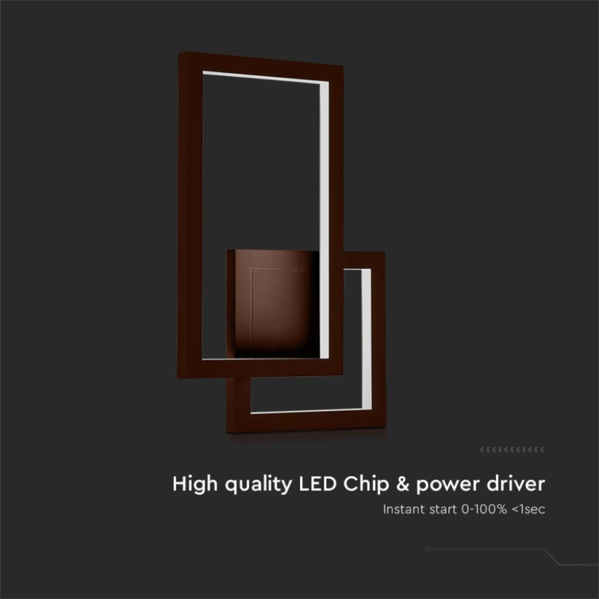 LED Wandlamp LED/20W/230V 4000K bruin