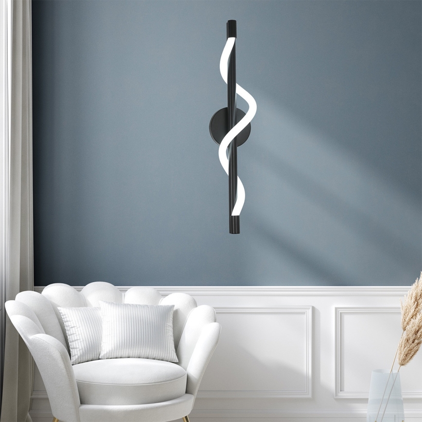 LED-wandlamp MELECA LED/12W/230V 3000/4000/6000K zwart