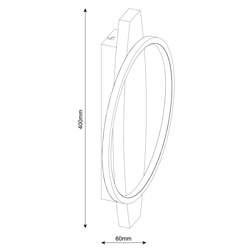 LED-wandlamp MELISA LED/12W/230V grenen