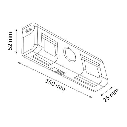 LED Wandlamp met sensor LED/3xAAA/4,5V