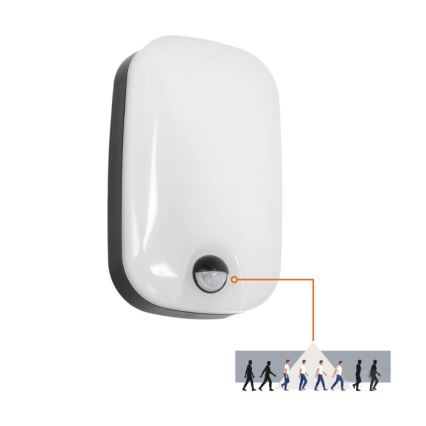 LED Buitenwandlamp met bewegings- en schemersensor BAVANO LED/15W/230V 3000/4000/5700K IP54