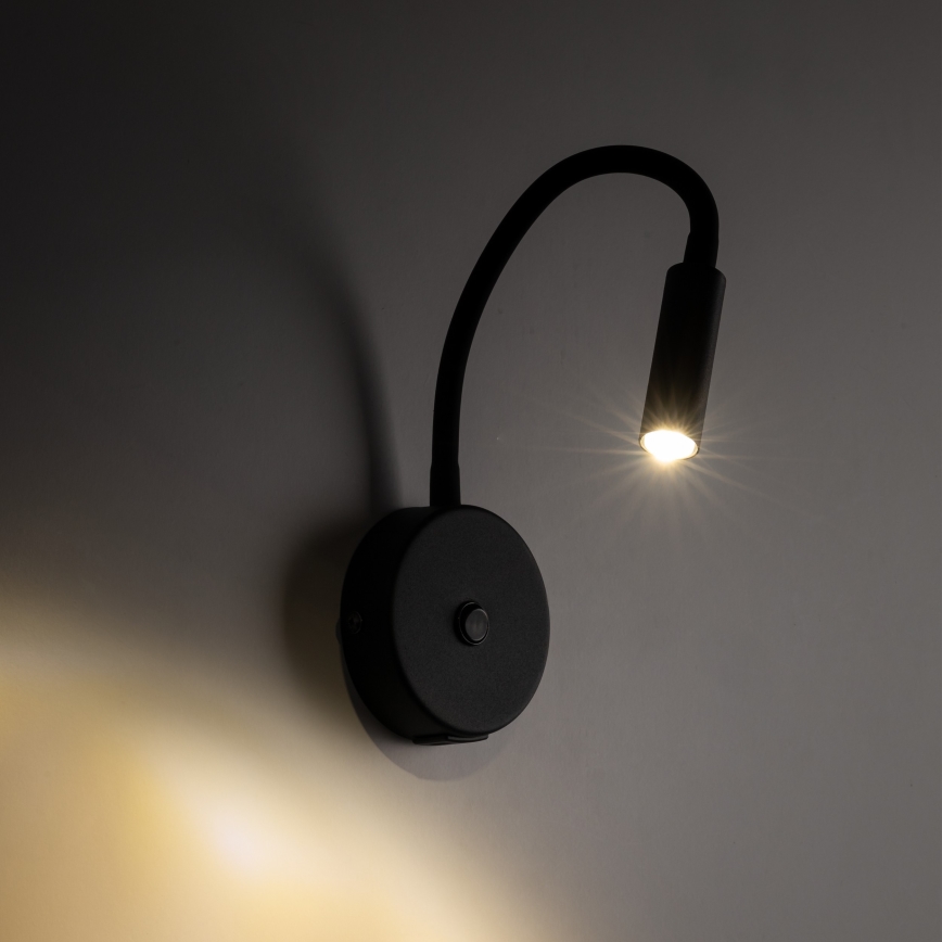 LED Wandlamp met USB port LAGOS 1xG9/3W/5V 4000K zwart
