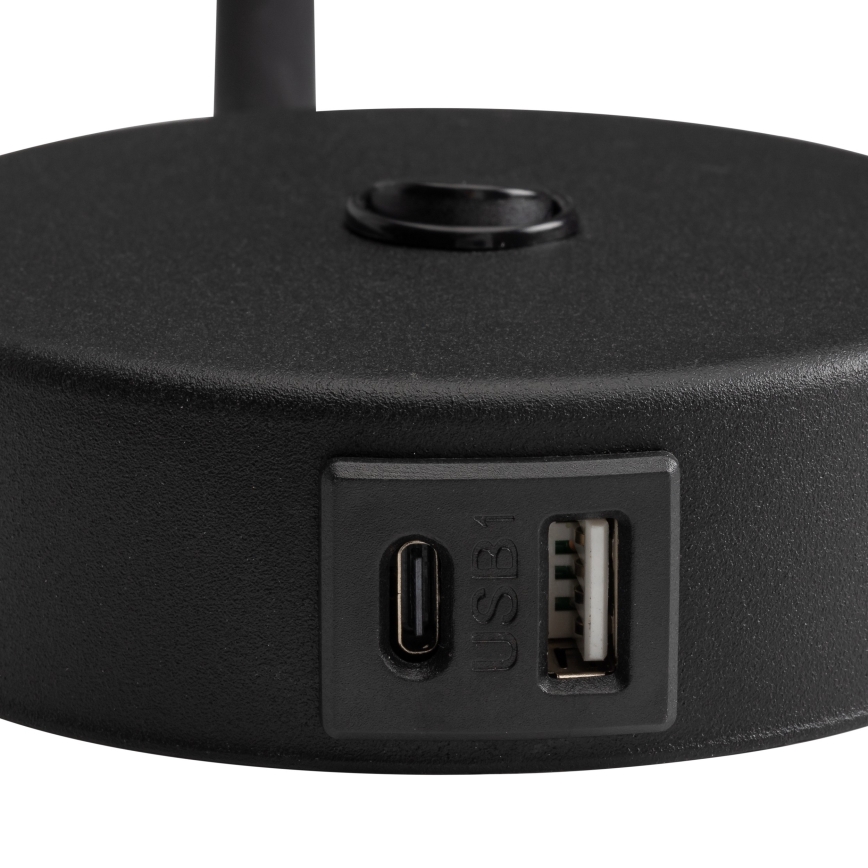 LED Wandlamp met USB port LAGOS 1xG9/3W/5V 4000K zwart