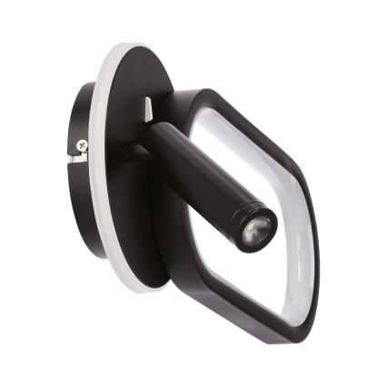 LED Wandlamp MONET LED/13W/230V + LED/2W 3000/4000/6000K zwart