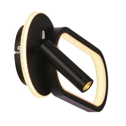 LED Wandlamp MONET LED/13W/230V + LED/2W 3000/4000/6000K zwart