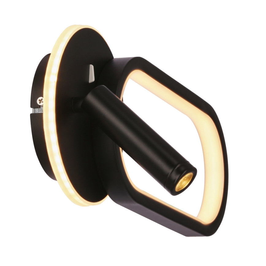 LED Wandlamp MONET LED/13W/230V + LED/2W 3000/4000/6000K zwart
