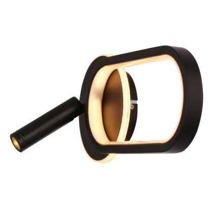 LED Wandlamp MONET LED/13W/230V + LED/2W 3000/4000/6000K zwart