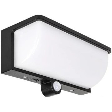 LED-wandlamp op zonne-energie met bewegings- en schemersensor LED/3W/3,7V IP54 1500 mAh zwart