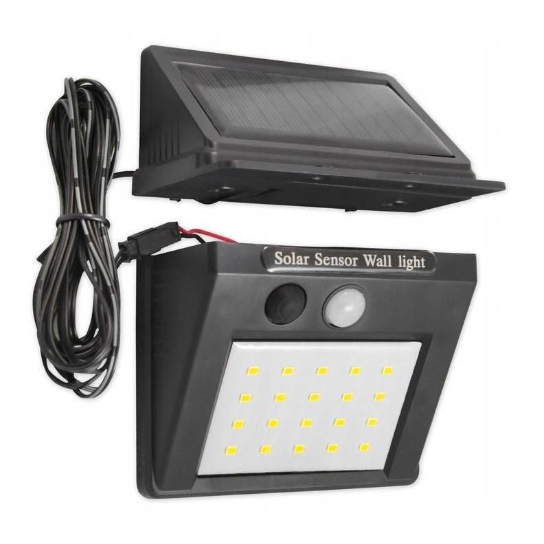 LED-wandlamp op zonne-energie met sensor en extern paneel LED/0,55W/3,7V 1200 mAh IP44