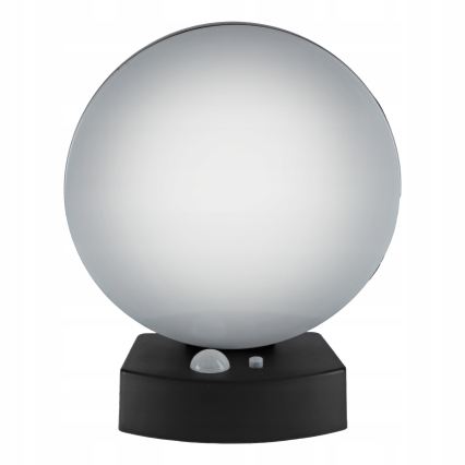 Dimbare LED-zonne-wandlamp met sensor LED/3W/3,7V 1800 mAh IP54 zwart