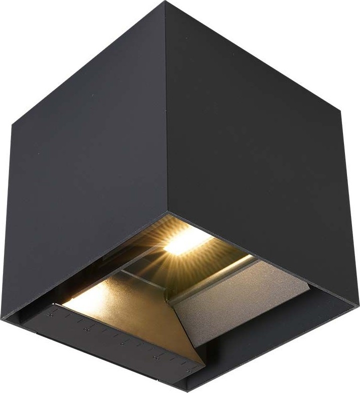 LED-wandlamp op zonne-energie met sensor LED/9W/5V 3000/4000/5000K IP65 2600 mAh antraciet