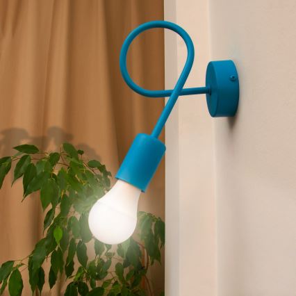 LED-wandlamp OXFORD 1xE27/15W/230V blauw