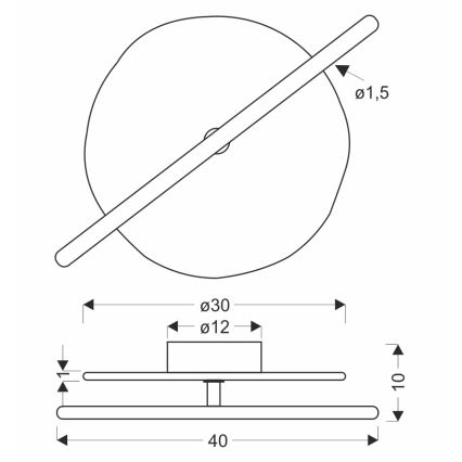 LED-wandlamp RELAX LED/5W/230V goud/wit