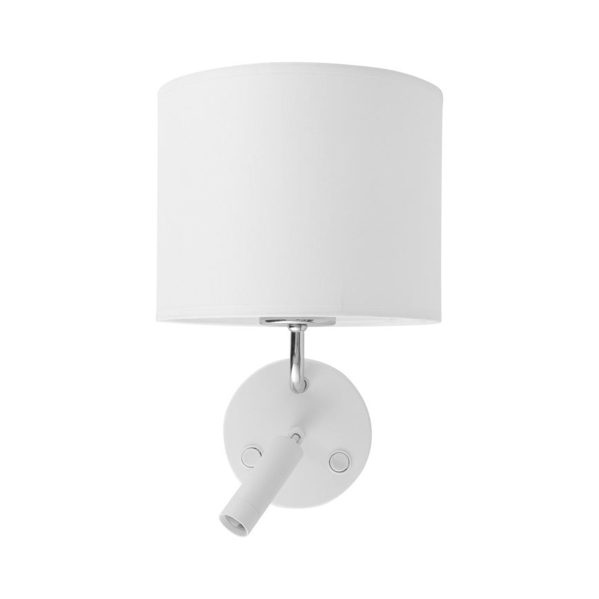 LED Wandlamp RICHI 1xE27/15W/230V + LED/3W/230V wit