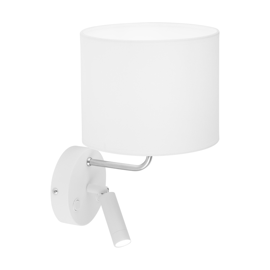 LED Wandlamp RICHI 1xE27/15W/230V + LED/3W/230V wit