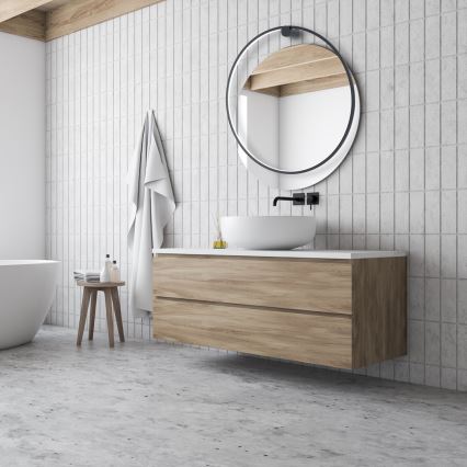 LED-wandlamp SATURNO LED/46W/230V Ø 80 cm IP44 zwart