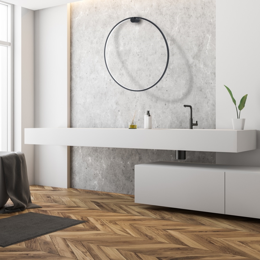 LED-wandlamp SATURNO LED/46W/230V Ø 80 cm IP44 zwart