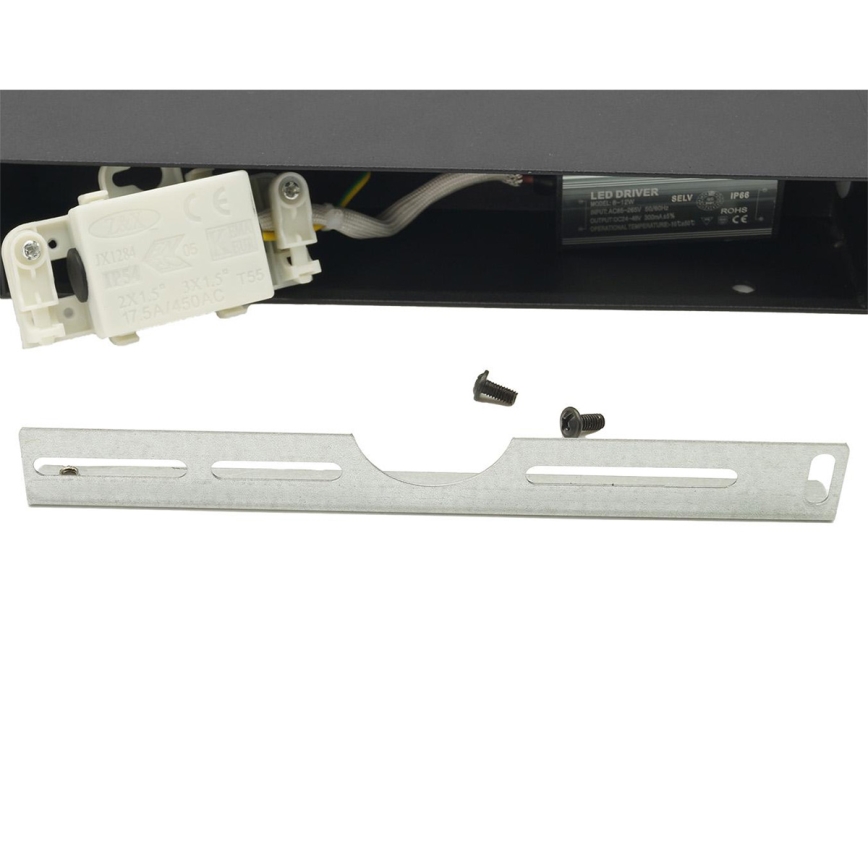 LED Flexibel Wandlamp voor buiten 2xLED/16W/230V IP54 90 cm zwart