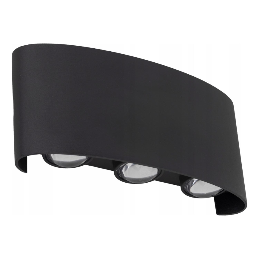 LED Wandlamp voor buiten ARROW 6xLED/1W/230V IP54 zwart