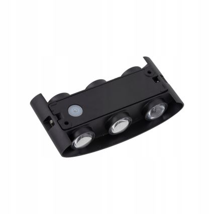 LED Wandlamp voor buiten ARROW 6xLED/1W/230V IP54 zwart