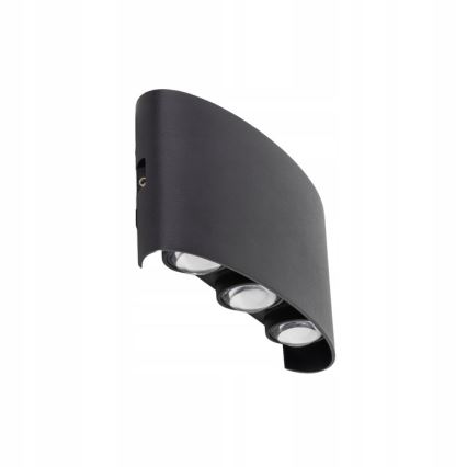 LED Wandlamp voor buiten ARROW 6xLED/1W/230V IP54 zwart