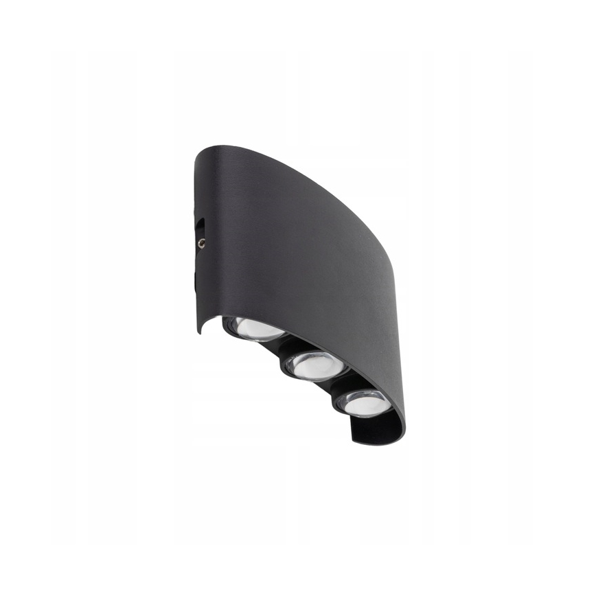 LED Wandlamp voor buiten ARROW 6xLED/1W/230V IP54 zwart