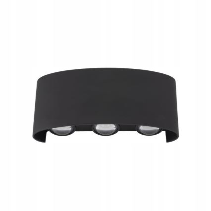 LED Wandlamp voor buiten ARROW 6xLED/1W/230V IP54 zwart