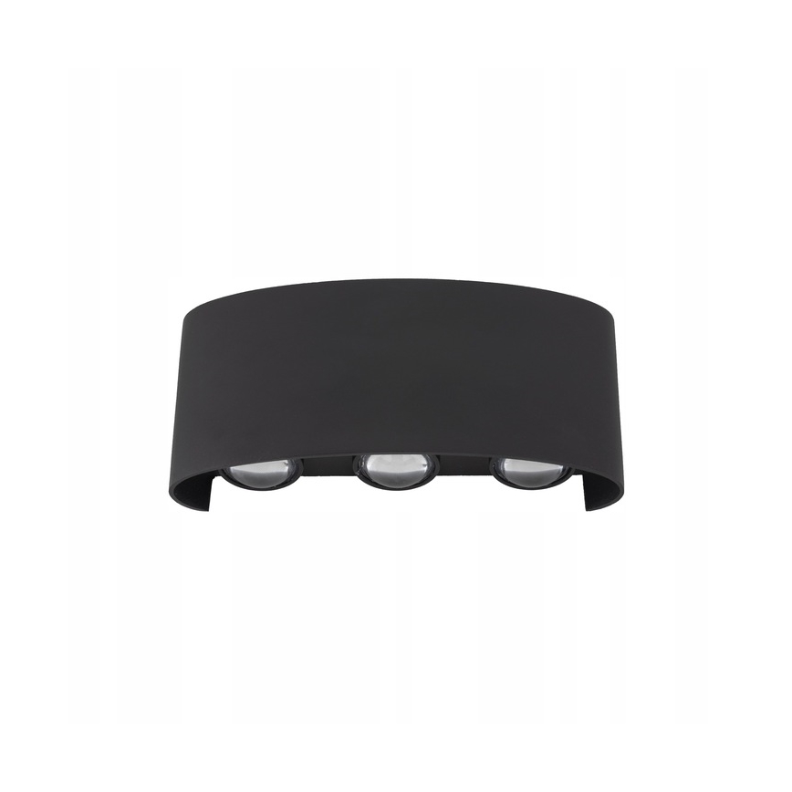 LED Wandlamp voor buiten ARROW 6xLED/1W/230V IP54 zwart