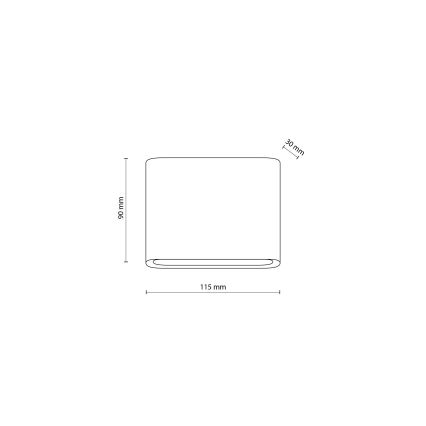 LED Wandlamp voor buiten ARWENA 2xLED/3W/230V IP54 zwart