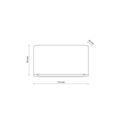 LED Wandlamp voor buiten ARWENA 2xLED/6W/230V IP54 zwart