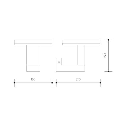 LED Wandlamp voor buiten BARI LED/10W/230V 4000K IP54 antraciet