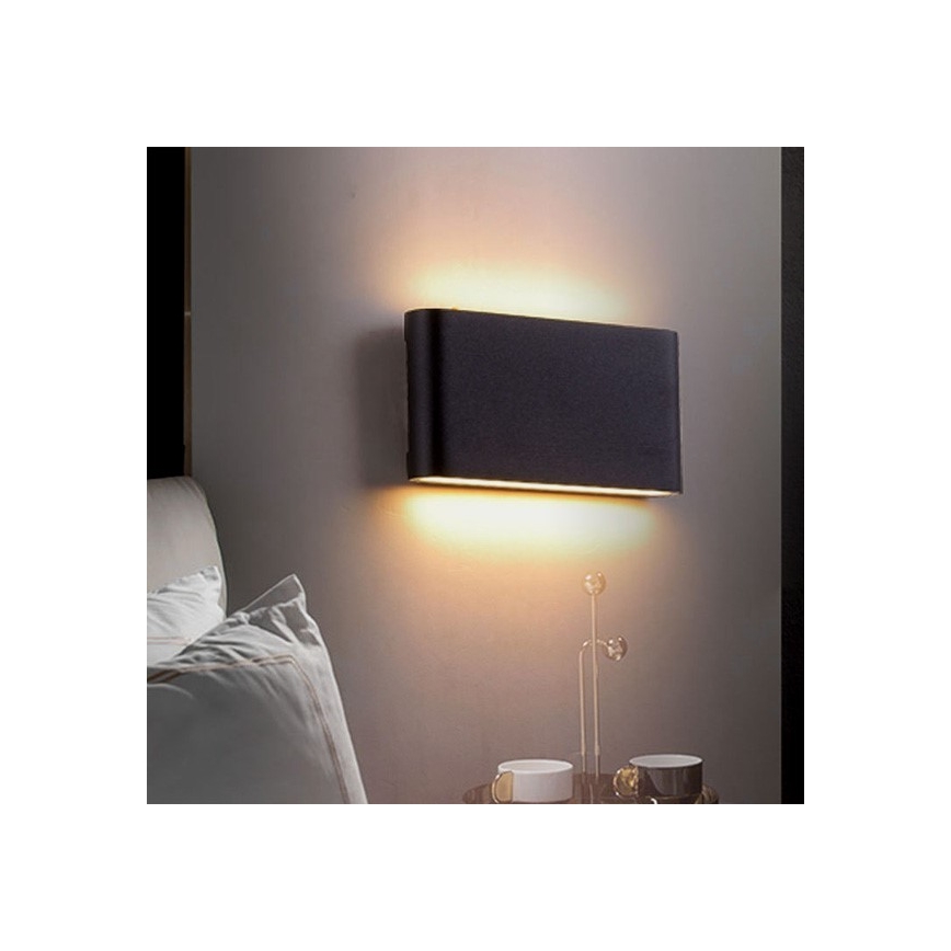 LED Wandlamp voor buiten FLOW 2xLED/3W/230V IP54 4000K antraciet