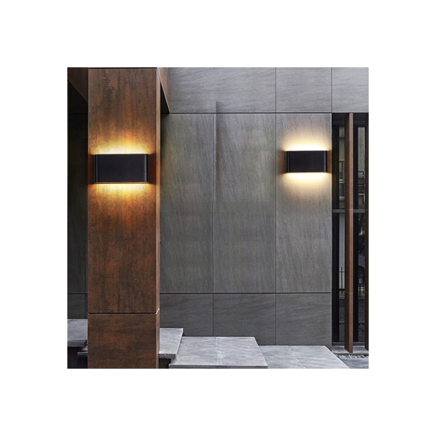 LED Wandlamp voor buiten FLOW 2xLED/3W/230V IP54 4000K antraciet