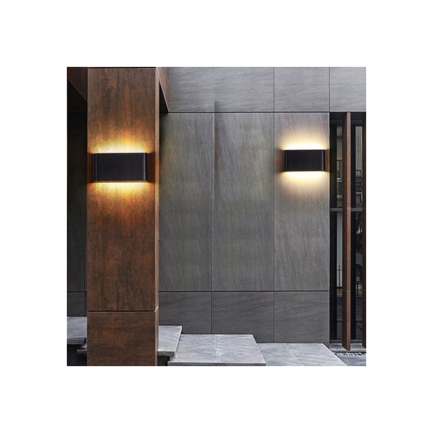 LED Wandlamp voor buiten FLOW 2xLED/6W/230V IP54 3000K antraciet