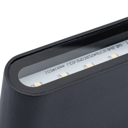 LED Wandlamp voor buiten FLOW 2xLED/6W/230V IP54 zwart