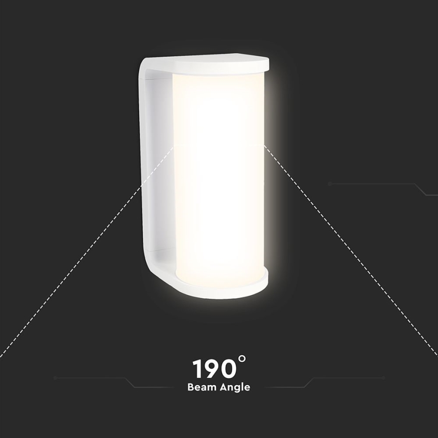 LED Wandlamp voor buiten LED/12W/230V 3000/4200/6500K IP65 wit